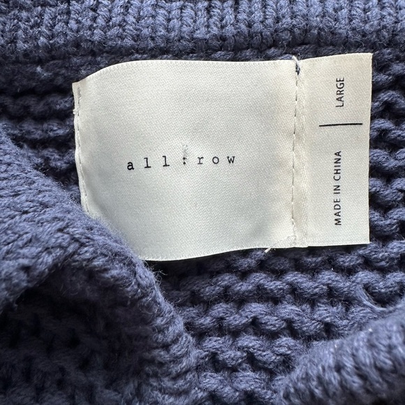 All Row Navy Blue Women's Crop Sweater Large - Picture 3 of 5
